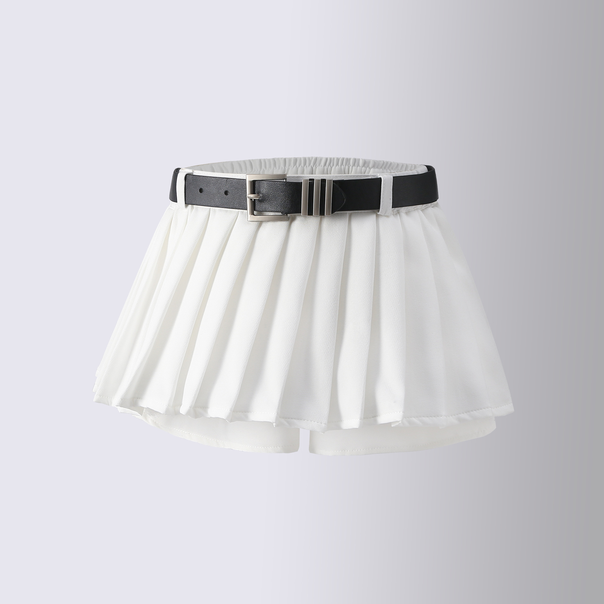 White Girls Summer Anti-glare Skirt Pants Pleated Children's Skirt High Waist Skirt Skirt Suit