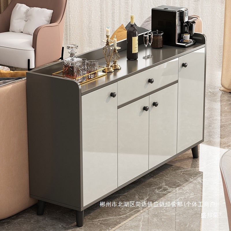 Fábrica de venta directa armario de comedor armario de almacenamiento lujo ligero moderno contra la pared en una sala de estar familiar simple armario de té cocina