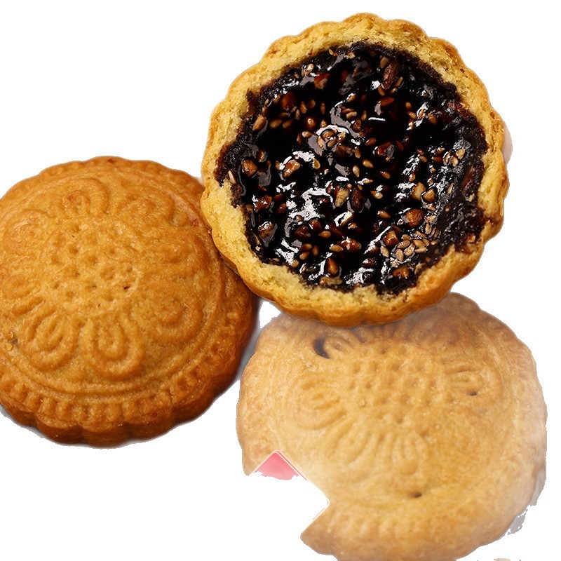 山西吕梁特产空心月饼空壳红糖胡麻油月饼老式传统手礼盒|undefined
