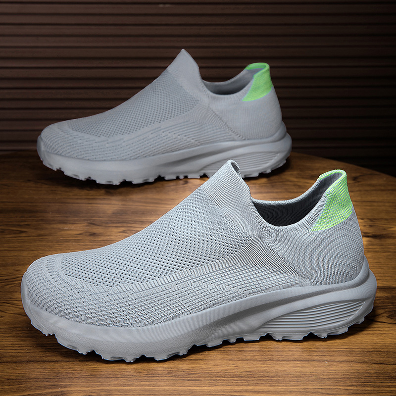 Zapatos para niños nuevos zapatos para hombre 2025 zapatos casuales tejidos voladores zapatos para pies zapatos casuales de gran tamaño calcetines zapatos anchos zapatos deportivos