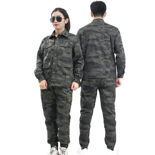 Men's Heat-Resistant Construction Workwear Set Men's Building Uniform Durable Pure Cotton Electric Welding Repair Protective Clothing