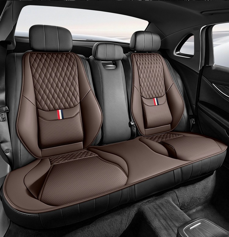 Cross-Border Popular Car Seat Cushion, Single Seat Universal Full Leather Seat Cover with Lumbar Support and Leg Rest, Suitable for All Seasons