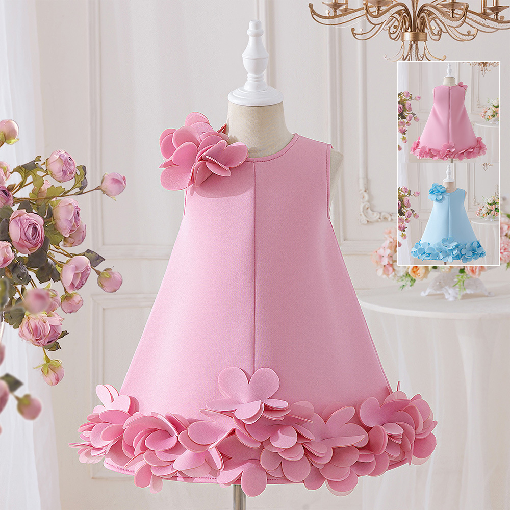 Vestido de niña transfronterizo de estilo extranjero niño piano anfitrión vestido de muñeca vestido de princesa de alta gama vestido de desfile
