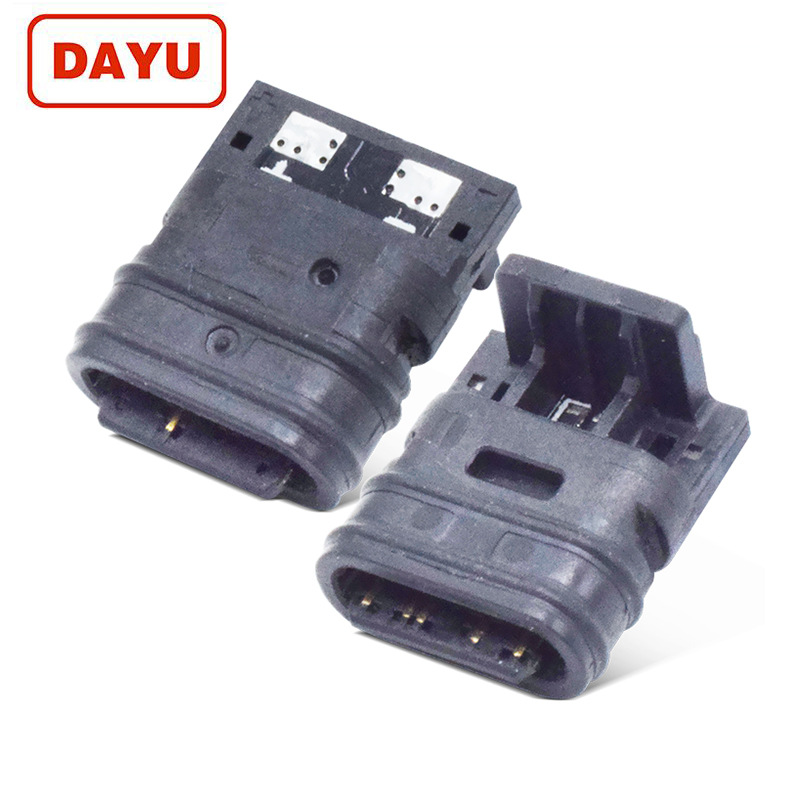 TYPE-C母座2P焊线充电口母头TPC防水typec 电源底座尾插USB连接器