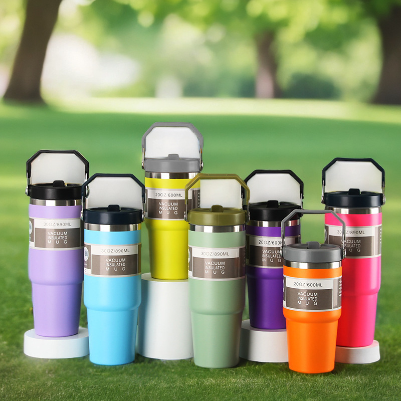 Vaso de aislamiento de gran capacidad para automóvil de vacío de doble capa de acero inoxidable 304 transfronterizo