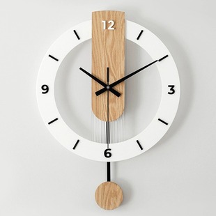 Cross-Border Simple Creative Light Luxury Wall Clock Living Room Modern Home Atmosphere Internet Celebrity Art Clock Background Wall Clock Pendulum Clock