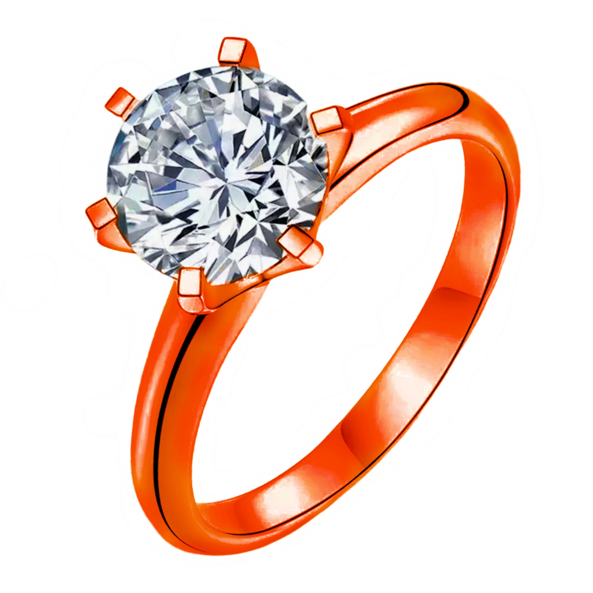 Ring with stone with zircon