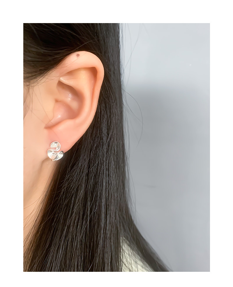 6g Weight Ear Studs Classification 1 Pair Quantity Daily Occasion 925 Sterling Silver Material Solid Color Pattern Women'S Gender Plating Design Fashion Style 1 Pair 925 Sterling Silver Solid Color Ear Studs 7