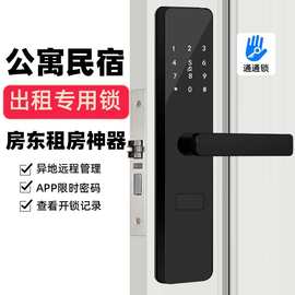 酒店锁民宿智能门锁公寓出租民宿密码锁蓝牙远程TTlock通通锁木门