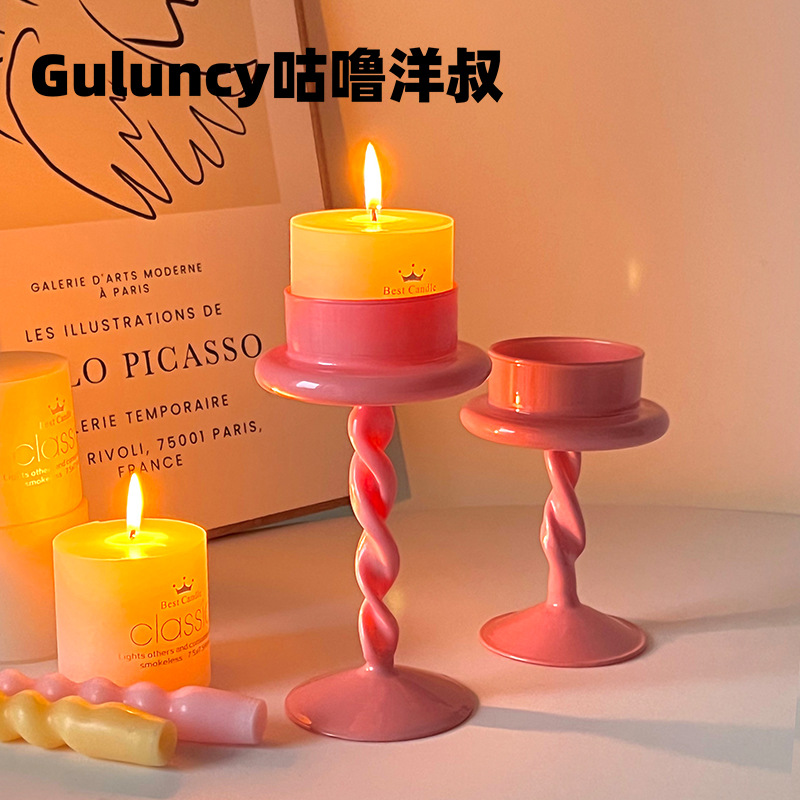 Glass candle holder European candle cup Valentine's Day romantic candlelight dinner B&B hotel wedding birthday decoration
