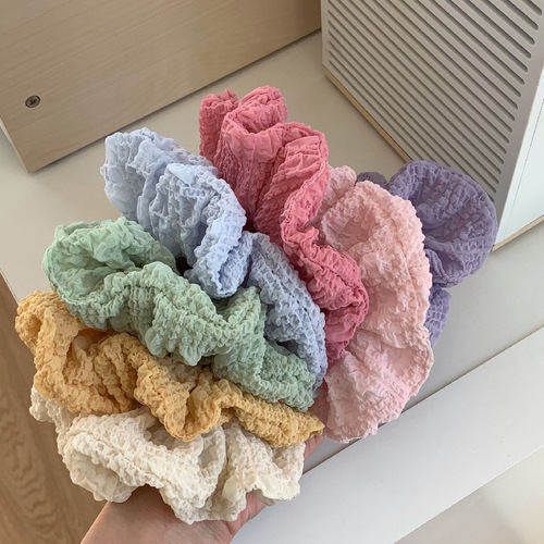 Korean pig intestine hair band ins style hair band for women to tie their hair with hair ties, hair ropes, trendy hair accessories, high-looking rubber bands