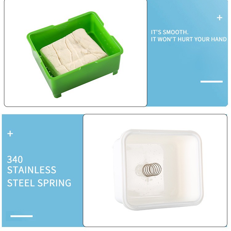 Exprimidor de tofu prensa de moda Prensa escurridor de tofu incorporado y bandeja de goteo exprimidor de tofu