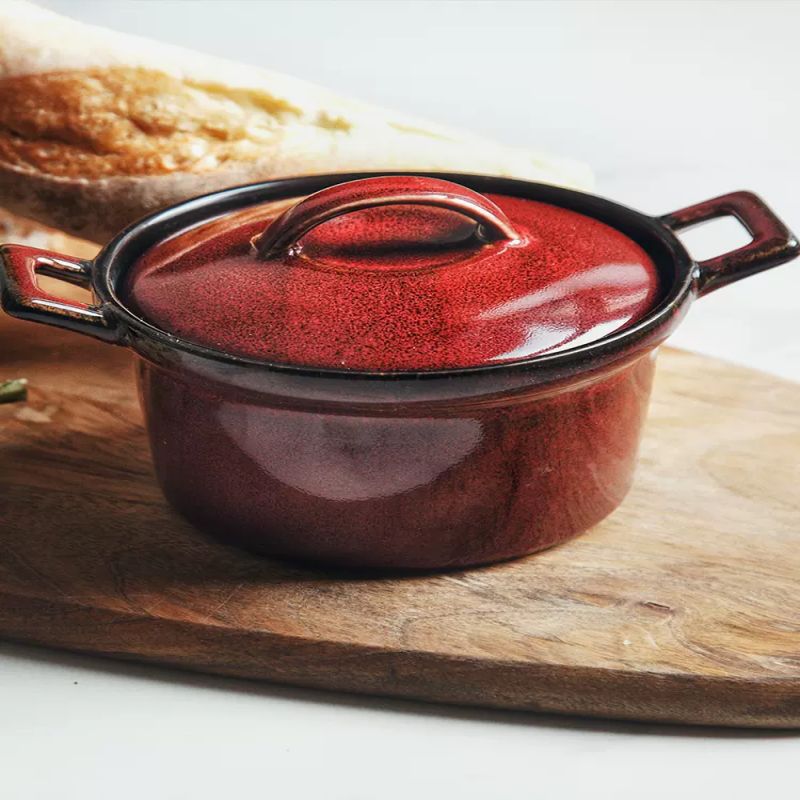 Cerámica creativa transfronteriza estilo japonés de doble oídos comedor casero de cerámica impermeable de cerámica de cerámica de cerámica resistente al calor de cerámica de cerámica de cerámica de cerámica