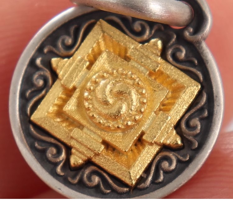 Xizang-Style Golden Pendant with Ethnic Woven Bracelet, DIY Bead Spacer, Necklace Side Charm
