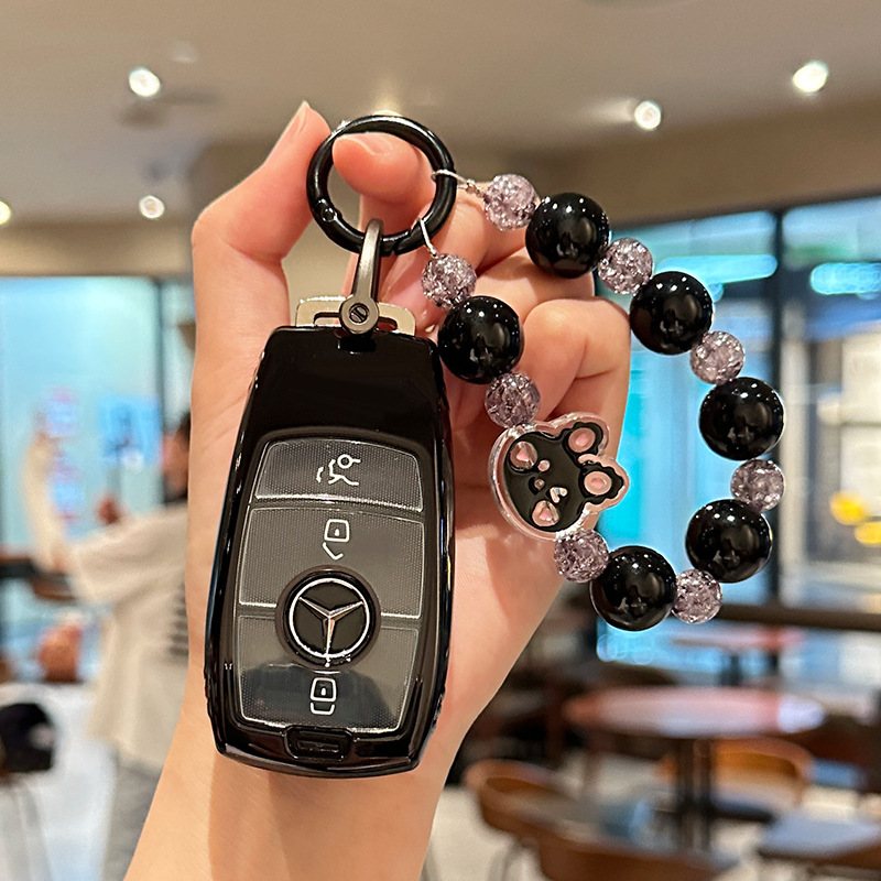 메르세데스-벤츠 A [투명 블랙] 유약 토끼 체인