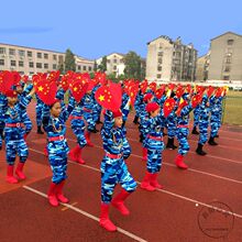 中国心手拿道具心形幼儿园舞蹈道具运动会入场开幕式爱心表演道具