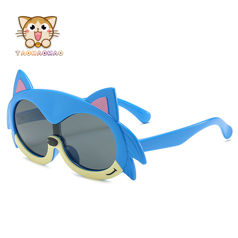 Gafas de protección UV de silicona de dibujos animados gafas de sol de los nuevos niños de fábrica al por mayor estilo lindo bebé gafas de sol mujeres