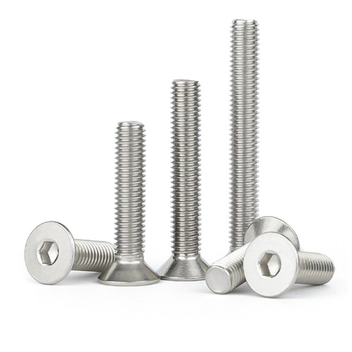 304 stainless steel flat head hexagonal screws DIN7991 countersunk head flat cup hexagonal machine screws M2.5M3M4M5M6
