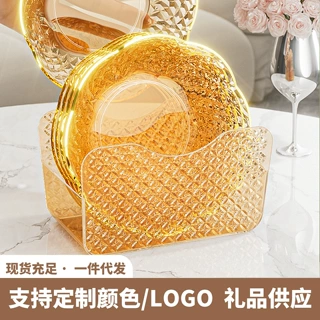 骨碟轻奢高档吐骨头盘碟食品级点心碟塑料餐桌小菜盘子垃圾盘渣盘
