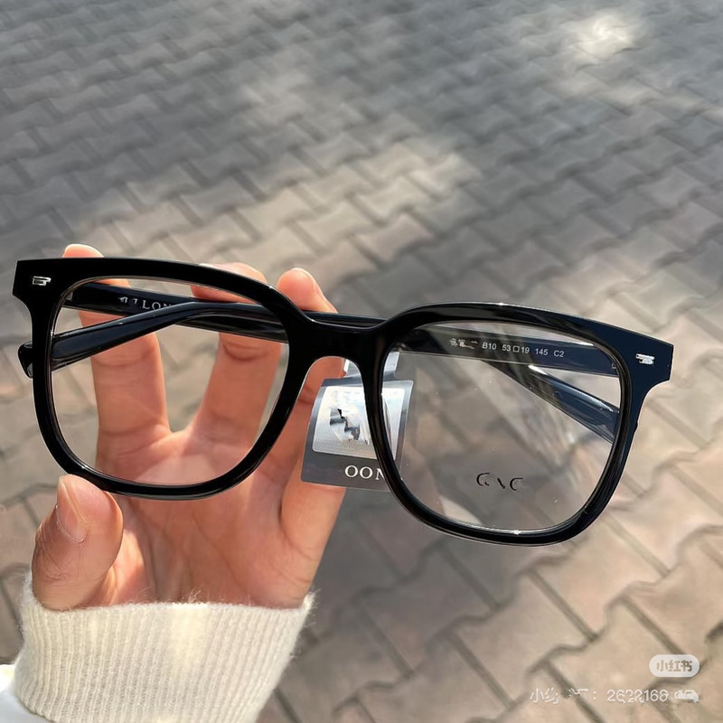 Bl Same Style 52 Plain Black Frame Glasses Black Frame Glasses Bj3182 Glasses Replacement Black Frame Can Be Equipped with Myopia Degree Frame