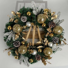 新型クロスミラークリスマス装飾品高級クリスマス花輪門掛藤圏藤条松針松果装飾用