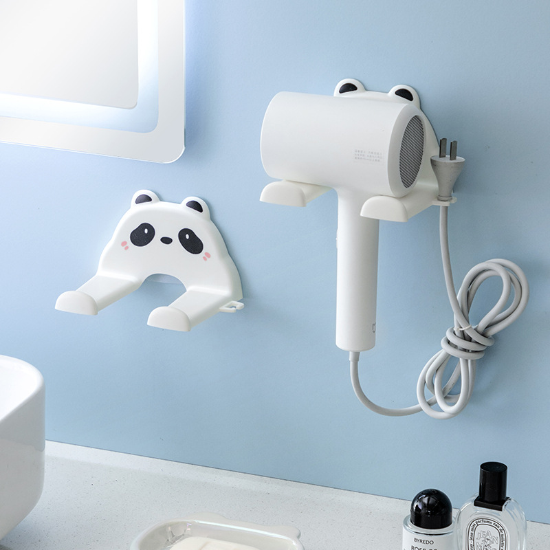 Hair dryer holder without drilling wall-mounted bathroom hair dryer holder hair dryer stand bathroom storage rack