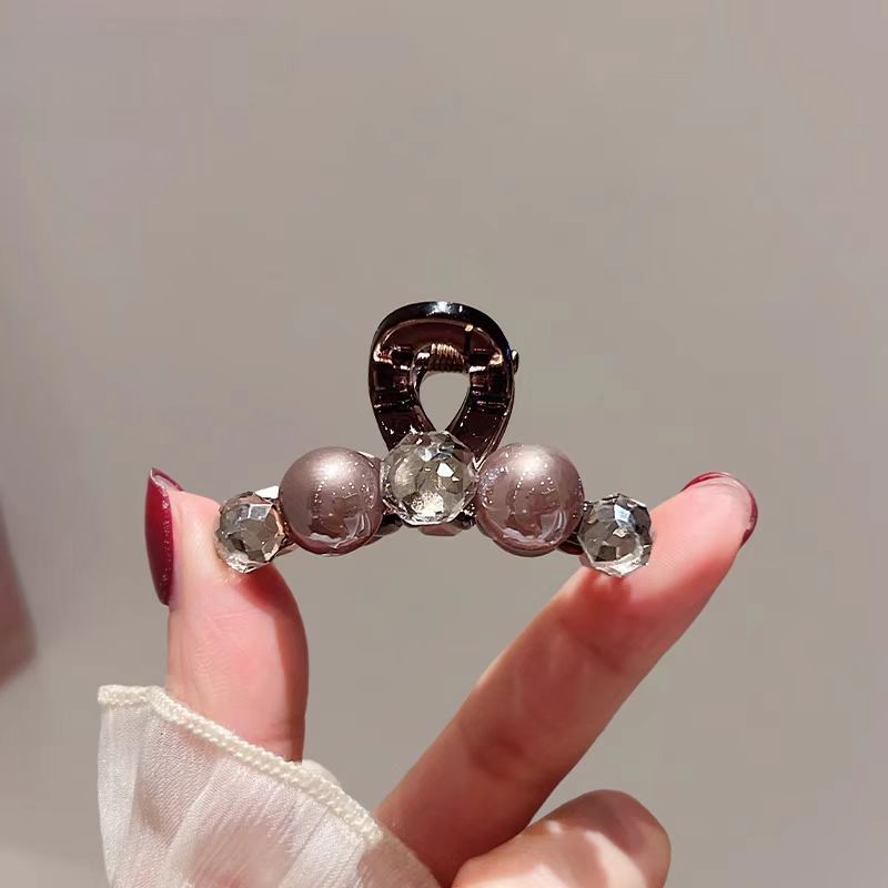 高级带钻侧边刘海碎发小抓夹女网红发夹后脑勺半夹发抓气质鲨鱼夹|undefined