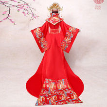 漢服婚禮鳳冠霞帔男女古代新娘嫁衣紅色中式結婚古裝服裝貴妃皇后