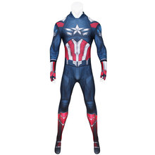 外贸美国队长4印花版cos服美队万圣节cosplay全套连体衣欧美风