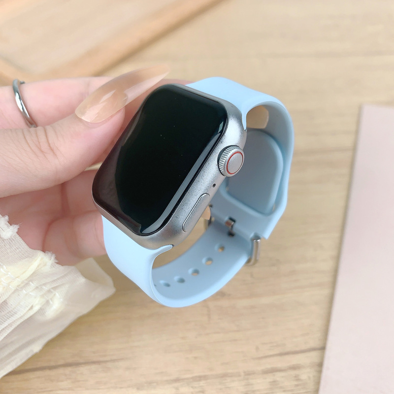For Apple Watch Applewatchs10 Strap Metal Pin Buckle Sport Silicone s9iwatchs87 for Men and Women For Apple Watch Applewatchs10 Strap Metal Pin Buckle Sport Silicone s9iwatchs87 for Men and Women