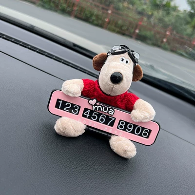 Sürətlər qutusu və əl tormozu başlıqları — Small Ornaments, Cute Dog - stop-sign-pink-cute-dog-in-red-clothes
