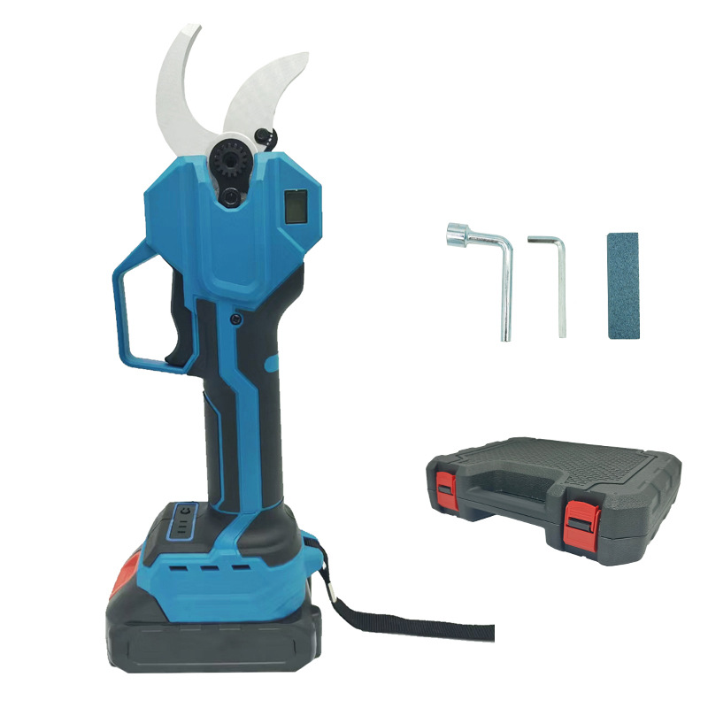 跨境40mm无刷锂电修枝剪刀电动剪刀果树修枝剪充电式园林粗枝剪电