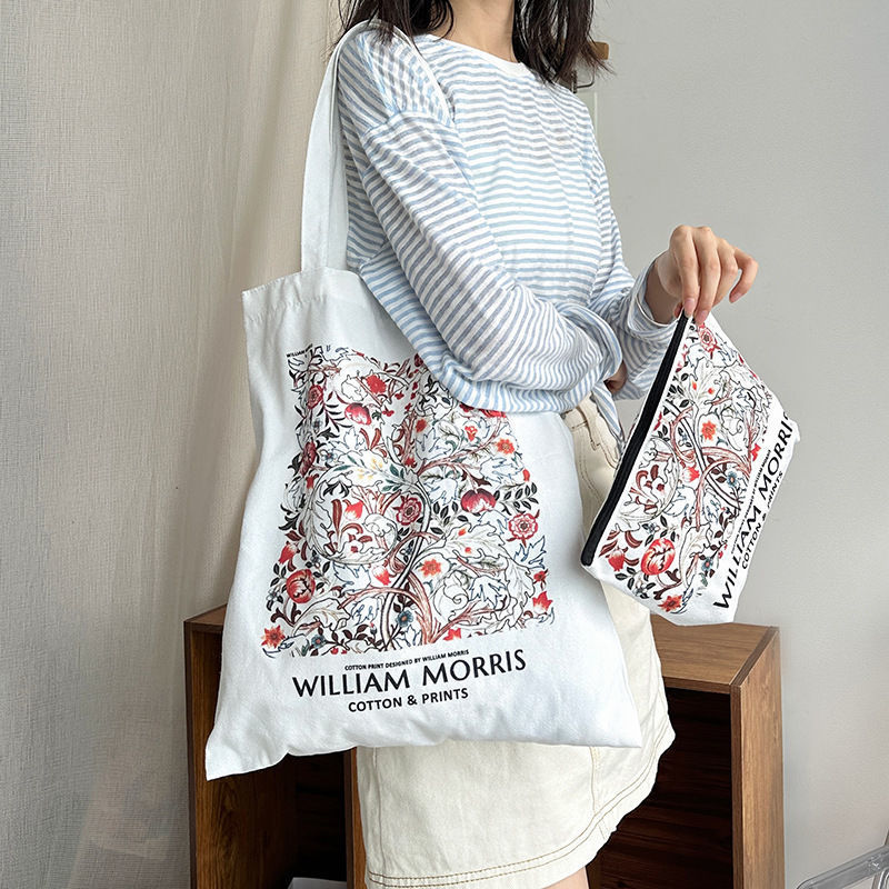 可定 制帆布包莫里斯拉链小包零钱包组合帆布袋通勤时尚百搭单肩