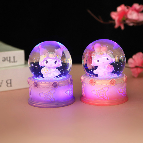 Creative Glowing Crystal Ball of New Ins Chloemi, Sanrio Glass Ball for Children, Student Gift, Wholesale