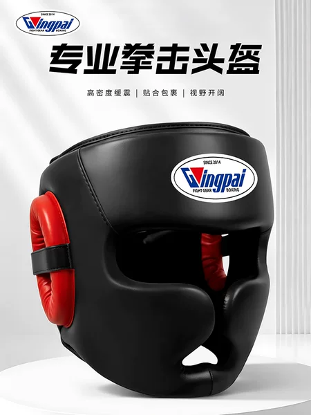 Children's Boxing Helmet, Adult Martial Arts Headgear, Muay Thai Training Full Protection Face Guard, Nose Bridge and Chin Protection, Thickened