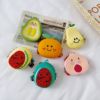 silica gel children coin purse Cartoon fruit shape children Inclined shoulder bag men and women baby Mini One shoulder knapsack