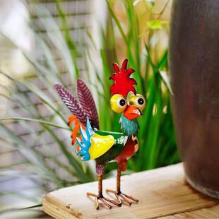 Cross-border Creative Courtyard Color Three-dimensional Cock Animal Decoration American Desktop Ornaments Iron Crafts A22