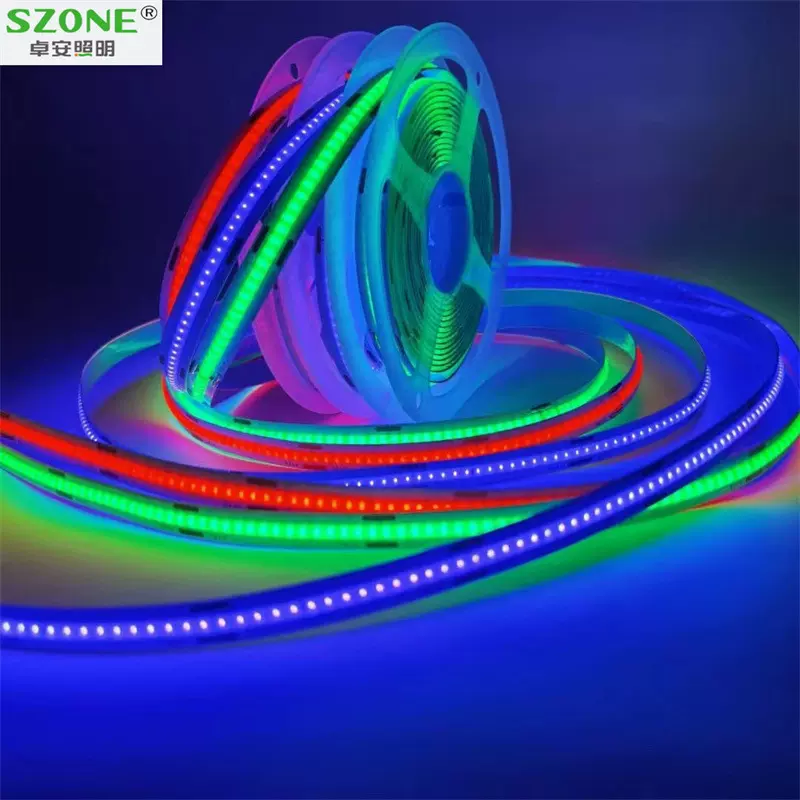 RGBCOB灯带家装工程柔性软灯带七彩高亮商用可调led灯条高亮度
