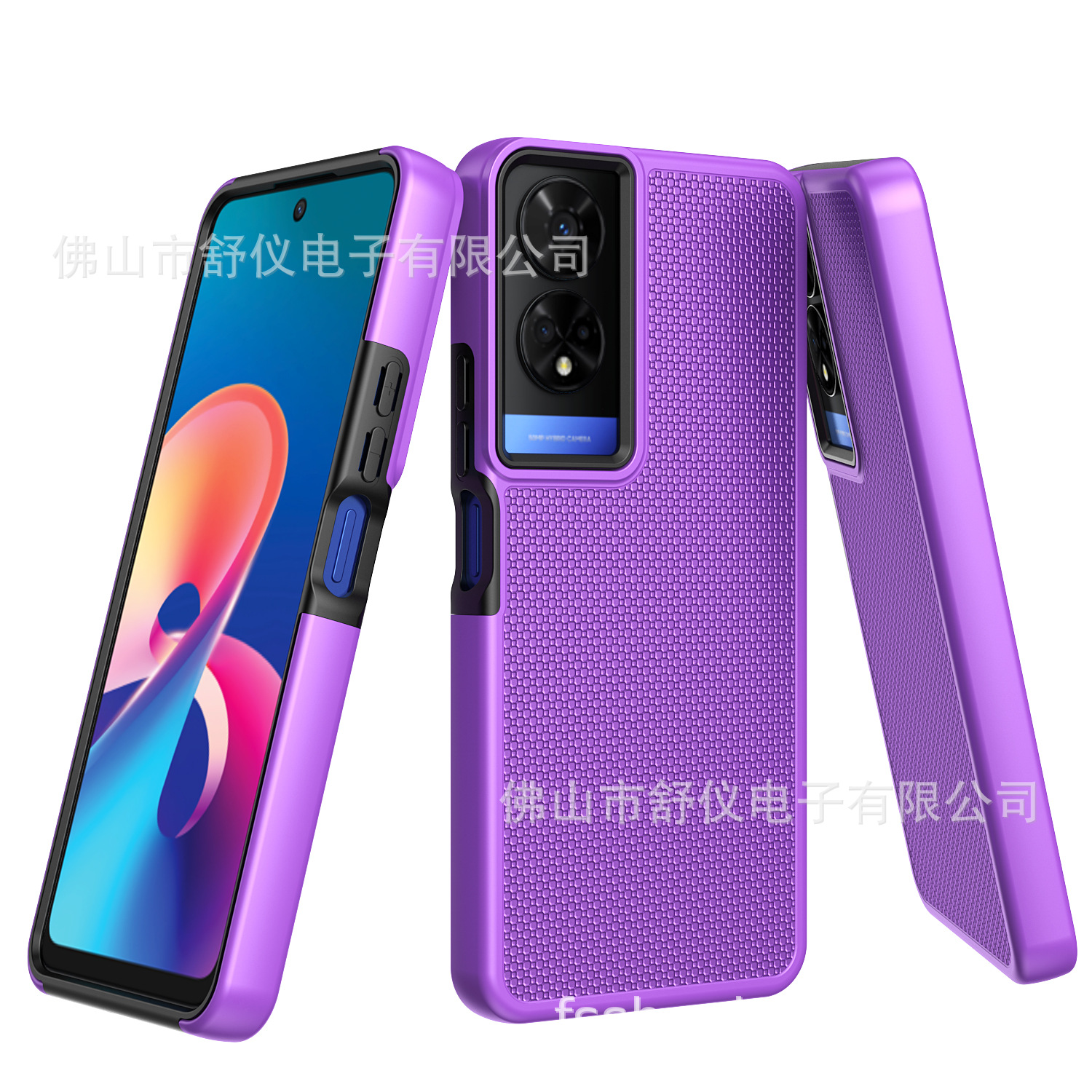 适用TCL K34 T440W波纹二合一手机壳三星Xcover 7 Pro G766保护套