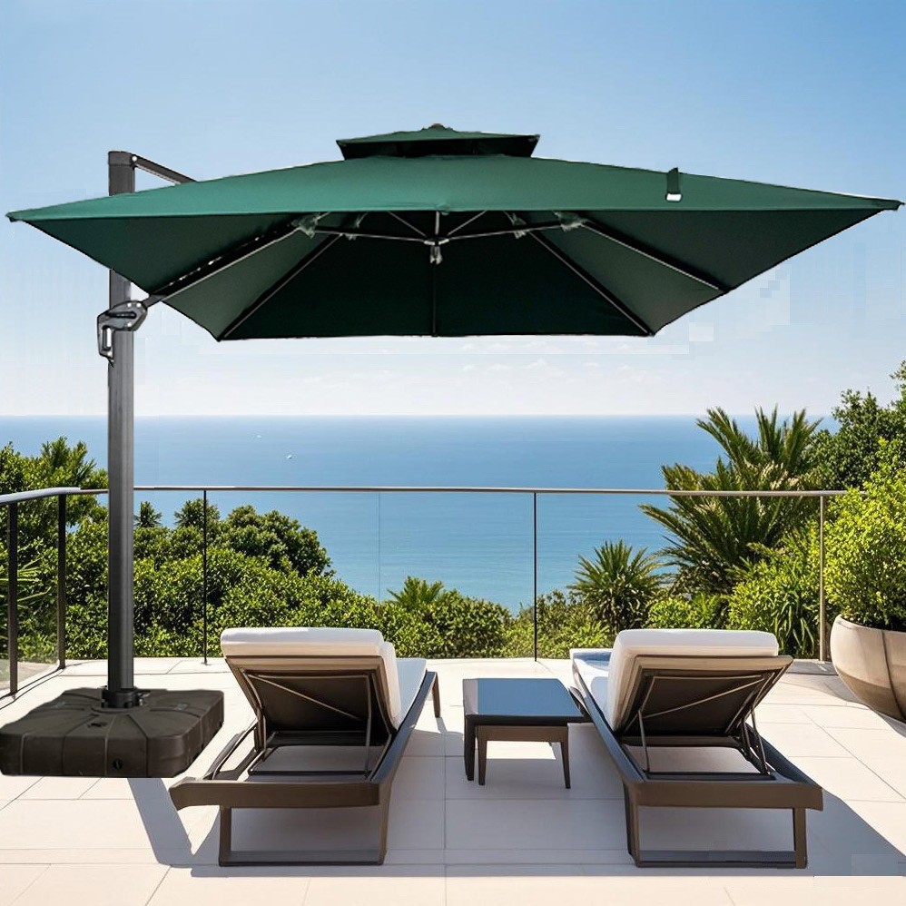 Sombrillas para exteriores, patios de villas, jardines, ocio, balcones de casa, protección solar e impermeabilización, cafeterías, venta al por mayor de sombrillas romanas