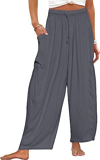 Women's Daily Simple Style Solid Color Full Length Casual Pants Wide Leg Pants display picture 16