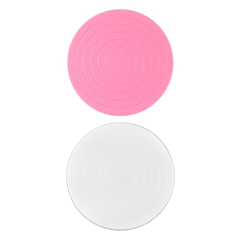 Molde para pastel, plato giratorio de plástico, suministros de repostería artificiales, soporte de decoración, plato giratorio rosa creativo