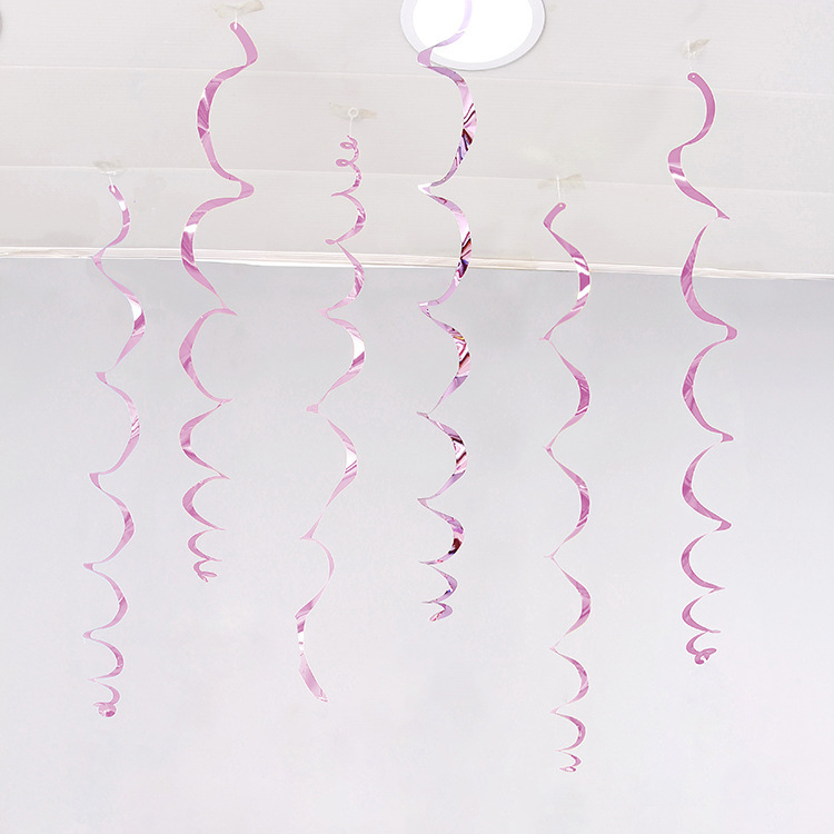 Decoración navideña vórtice PVC espiral colgante decoración de ventanas de flores de corredor diseño de decoración de techo a medida