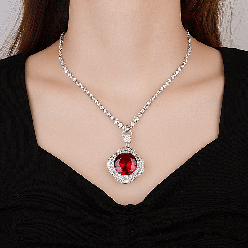 Zhuang Sheng joyería S925 todo el cuerpo collar de burbujas de plata hebilla universal cadena del todo fósforo collar de Las Mujeres 45cm50cm