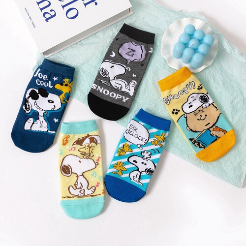 Summer shallow socks, women's boat socks, Japanese cartoon socks, cute puppy cotton socks, foreign trade women's socks wholesale