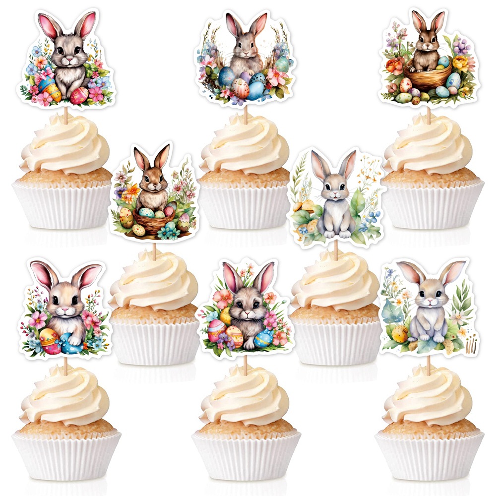 Amazon Pascua Festival Fiesta decoración pastel inserción conejo tema Fiesta pastel decoración plug-in
