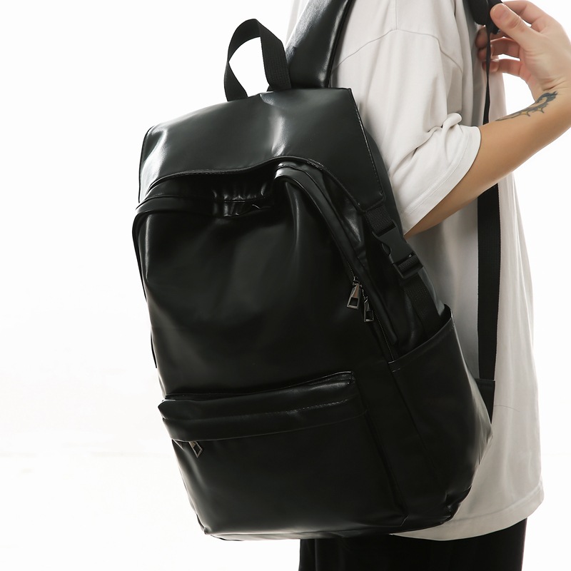 Trendy New Backpack Forest Style Vintage Feel PU Soft Leather Work Large Capacity Couple Casual Student School Bag_voghion.com