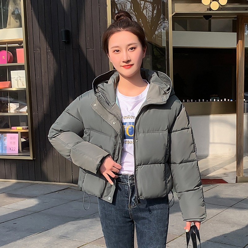 2023現物ダウン綿服女性の短い韓国版ゆるいins港風厚いパン服綿入れコート|undefined