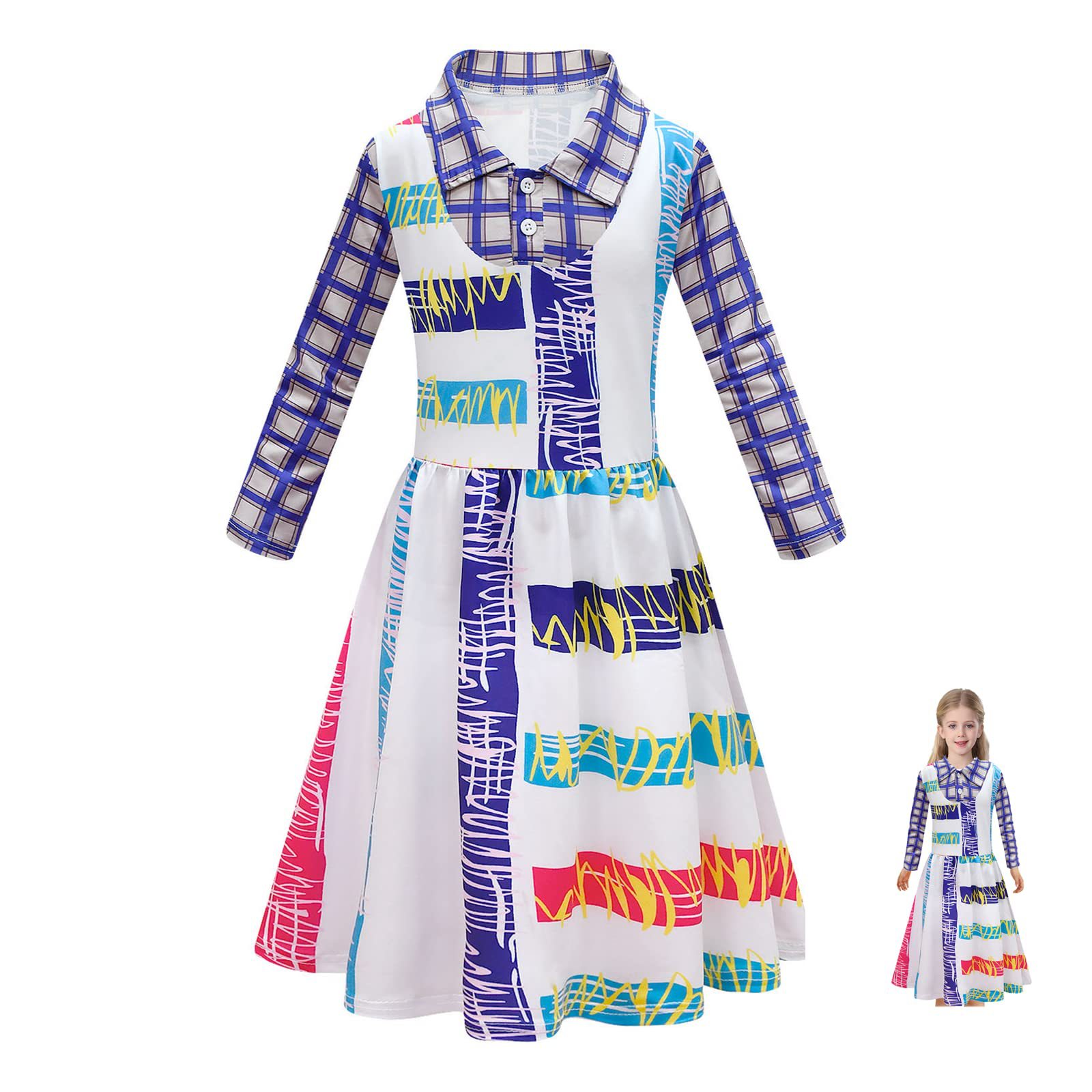 Summer Ready-Made Dress Cosplay Medium and Large Children's Skirt W82828 W82829 W82830