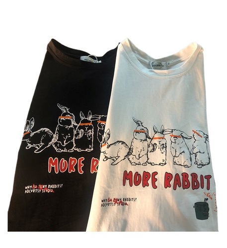 Summer unisex commuting letter pure cotton short-sleeved T-shirt top creative print 8218#